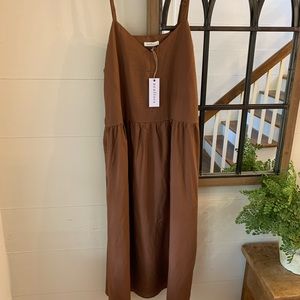 Neuflora Richfield Midi Dress NWT Large Brown